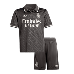Real Madrid Third Away Soccer Jersey Kit 2024/25 Kids(Jersey+Shorts)