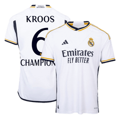 Real Madrid KROOS #6 CHAMPIONS Home Jersey Authentic 2023/24