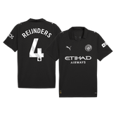 REIJNDERS #4 Manchester City Away Soccer Jersey 2025/26 Black