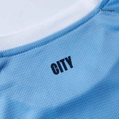 Kid's Manchester City Home Soccer Jersey Kit(Jersey+Shorts) 2025/26 Blue