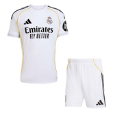 Real Madrid Home Soccer Jersey Kit(Jersey+Shorts) 2025/26 White