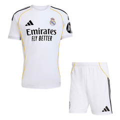 Real Madrid Home Soccer Jersey Kit(Jersey+Shorts) 2025/26 White