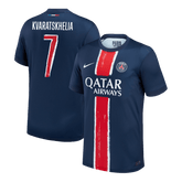 PSG KVARATSKHELIA #7 Home Soccer Jersey 2024/25 - UCL Edition
