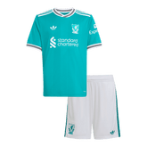 Kid's Liverpool Third Kit(Jersey+Shorts) 25/26 Green
