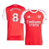 ØDEGAARD #8 Arsenal Home Soccer Jersey 2025/26 Rot