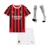 AC Milan Home Jersey Kit 2024/25 Kids(Jersey+Shorts+Socks)