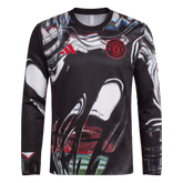 Manchester United Pre-Match Long Sleeve Soccer Jersey 25/26 Black
