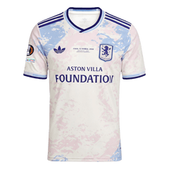 Aston Villa Third Soccer Jersey 2025/26 White UEFA Europa League Final Edition (Foundation Sponsor)