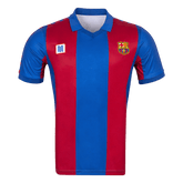Men Retro Fan Version 80/82 Barcelona Home Soccer Jersey Short Sleeve Blue&Garnet