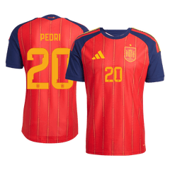 PEDRI #20 Men Player Version Spain Home Soccer Jersey World Cup 2026 Red