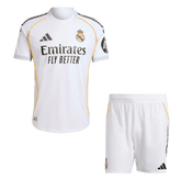 Authentic Real Madrid Home Soccer Jersey Kit(Jersey+Shorts) 2025/26 White
