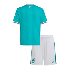 Kid's Liverpool Third Kit(Jersey+Shorts) 25/26 Green