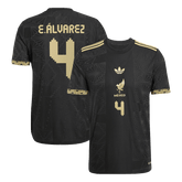 Maillot de football extérieur Mexique E.ÁLVAREZ #4, troisième maillot authentique 2025 - Gold Cup