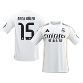 ARDA GÜLER #15 Real Madrid Home Soccer Jersey 2025/26 White