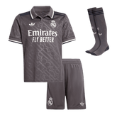 Real Madrid Third Away Soccer Jersey Kit 2024/25 Kids(Jersey+Shorts+Socks)