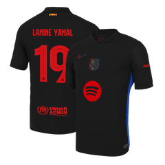 Barcelona LAMINE YAMAL #19 Auswärts-Fußballtrikot Authentic 2024/25 – UCL (Spotify-Logo ohne Text)