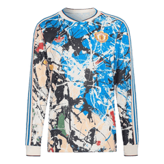 Manchester United x Stone Roses Long Sleeve Soccer Jersey 25/26 Blue
