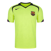 Men Retro Fan Version 05/06 Barcelona Away Soccer Jersey Short Sleeve Neon Green