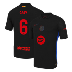 Barcelona GAVI #6 Away Soccer Jersey Authentic 2024/25 - Spotify Logo Without Text
