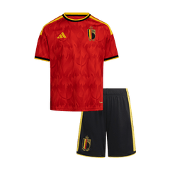 Kid's Belgium Home Soccer Jersey Kit(Jersey+Shorts) 25/26 Red