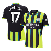 Manchester City DE BRUYNE #17 Away Soccer Jersey 2024/25