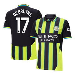 Maillot de football extérieur Manchester City DE BRUYNE #17 2024/25