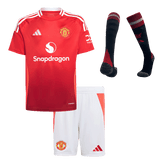 Maillot domicile Manchester United 2024/25 pour enfant (maillot, short, chaussettes)