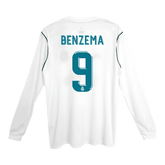 Real Madrid BENZEMA #9 Home Soccer Jersey Retro 2017/18 - Long Sleeve
