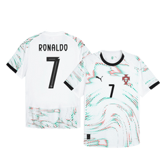Maillot de football extérieur Portugal Ronaldo #7 authentique 2025