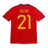 Spanien SILVA #21 Heim-Fußballtrikot Retro 2010