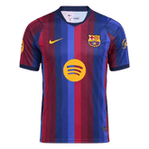 Men Fan 26/27 Barcelona Home Soccer Jersey Short Sleeve Blue&Garnet