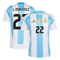 Argentina L.MARTÍNEZ #22 Home Jersey Authentic 2024