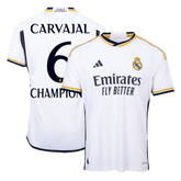 Real Madrid CARVAJAL #6 CHAMPIONS Home Jersey Authentic 2023/24