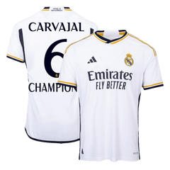 Real Madrid CARVAJAL #6 CHAMPIONS Home Jersey Authentic 2023/24