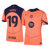 ROONY #19 Authentic Barcelona Third Away Soccer Jersey 25/26 Orange- UCL