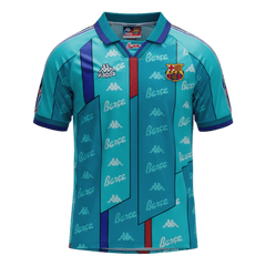 Retro 96/97 Barcelona Away Soccer Jersey Blue