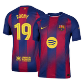 ROONY #19 Authentic Barcelona Home Soccer Jersey 2025/26 Red&Blue - UCL