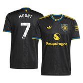 MOUNT #7 Manchester United Third Away Soccer Jersey 2025/26 Black
