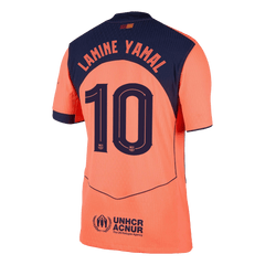 LAMINE YAMAL #10 Authentic Barcelona Third Away Soccer Jersey 25/26 Orange- UCL