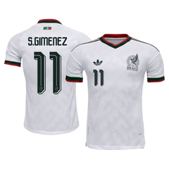 S.GIMENEZ #11 Player Version Mexico Away Soccer Jersey World Cup 2026 White