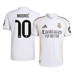 MODRIĆ #10 Authentic Real Madrid Home Soccer Jersey 2025/26 White