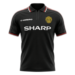 Retro 1998 Manchester United Away Soccer Jersey Black
