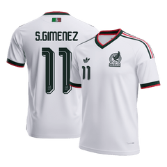 S.GIMENEZ #11 Mexico Away Soccer Jersey World Cup 2026 White