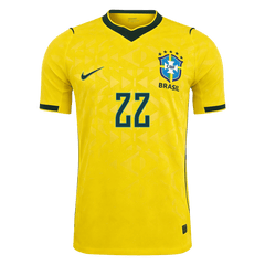 JOÃO PEDRO #22 Player Version Brazil Home Soccer Jersey World Cup 2026 Yellow