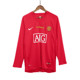 Maillot rétro domicile Manchester United 2007/08 - Manches longues - Finale UCL