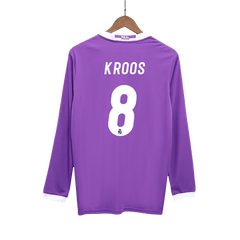 Maillot extérieur rétro Real Madrid KROOS #8 2016/17 - Manches longues