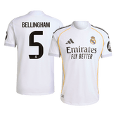 BELLINGHAM #5 Authentic Real Madrid Home Soccer Jersey 2025/26 White