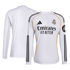 Real Madrid Home Long Sleeve Soccer Jersey 2025/26 White