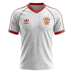 Retro 1991 Manchester United Away Soccer Jersey White