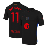 Barcelona RAPHINHA #11 Auswärts-Fußballtrikot Authentic 2024/25 – (Spotify-Logo ohne Text)
